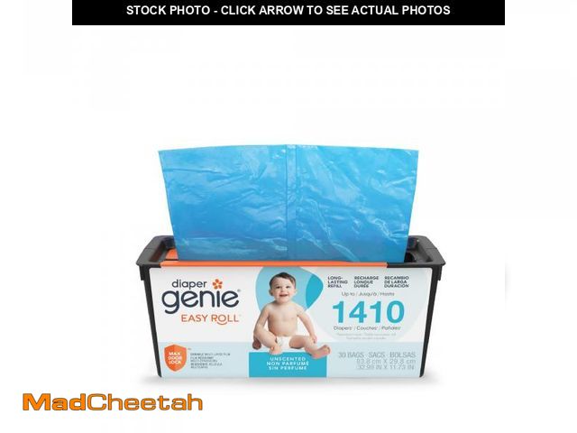 Lot 74-12305571 - Diaper Genie Easy Roll Refill | 30 Bags Per Refill | Holds Up to 1410 Newborn Diapers | Odor Control...