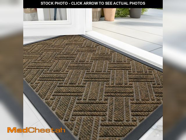 Lot 74-13564203 - OLANLY Indoor Outdoor Mat, Sturdy Natural Rubber Floor Mat, Non Slip Low Profile Waterproof Doormat,...
