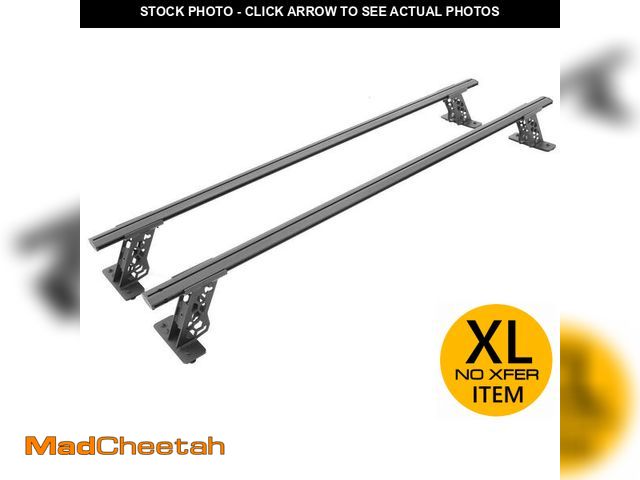 Lot 74-13637254 - Go Rhino Cross Bars - Bed Rail Kit for Full/Mid Sized Trucks w/Tonneau Cover T-Tracks | Mild Steel, ...
