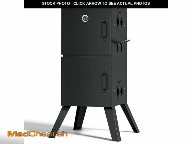 Lot 74-14289145 - Kingchii Vertical Charcoal Smoker BBQ Grill, Portable Smoker for Backyard, Camping, Barbecue, and Ou...