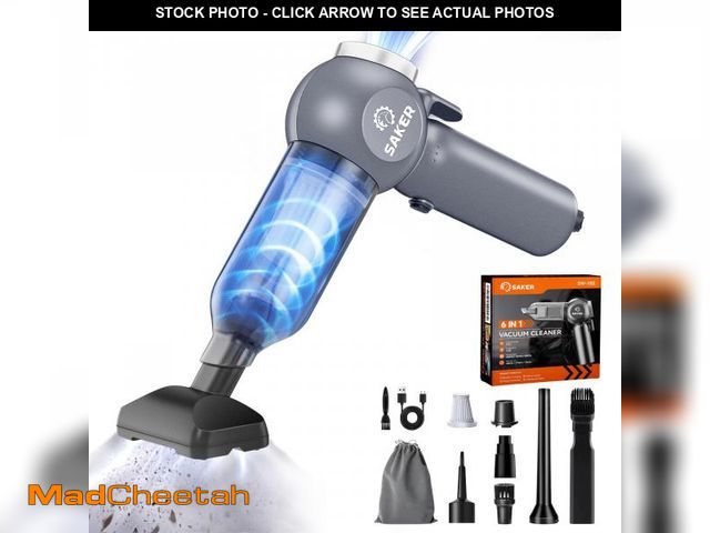 Lot 74-11556256 - Saker 6 in 1 Car Vacuum Cleaner, 20000PA Handheld Vacuum Cordless Rechargeable 7800mAH with Type-C R...