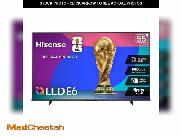 Lot 74-13118813 - Hisense 55" E6 Cinema Series Hi-QLED 4K UHD Smart Fire TV (55E6QF, 2025 Model) - AI Light Sensor, Do...