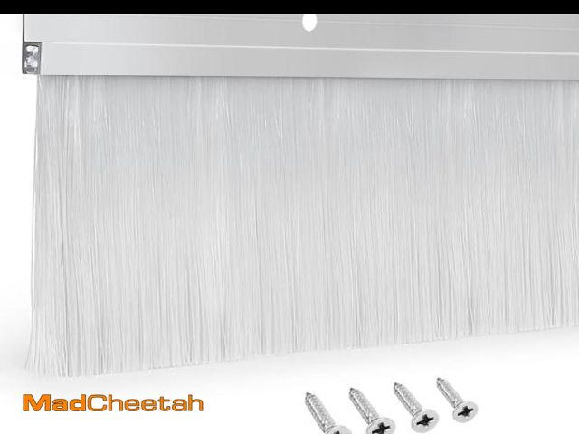 Lot 74-12043524 - 2 Set Door Brush Sweep - 2.80" x 39.3" CEPIA Garage Door Seal -White Roll Up &amp; Exterior Door Swe...