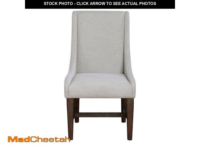 Lot 74-12912889 - Steve Silver Auburn Dark Brown Wood Armchair Set of 2 - UNUSED