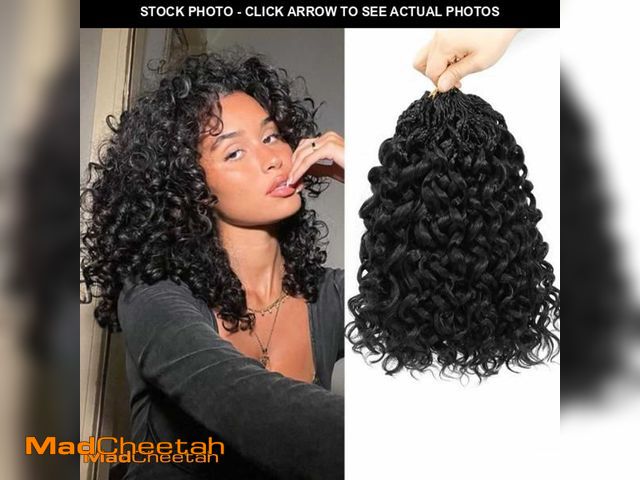 Lot 74-12051631 - Pre looped Gogo Curl Crochet Hair 12 Inch 8 Packs Pre twisted Short Curly Crochet Hair for Black Wom...