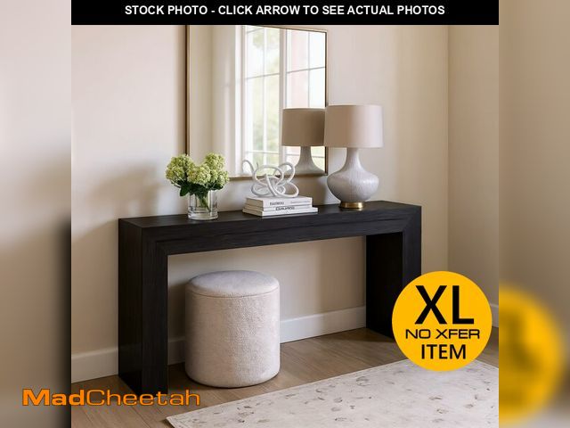 Lot 74-12787321 - Plank+Beam Grand Console Table, 66 Inch Modern Solid Wood Sofa Table, Narrow Entryway Table for Hall...