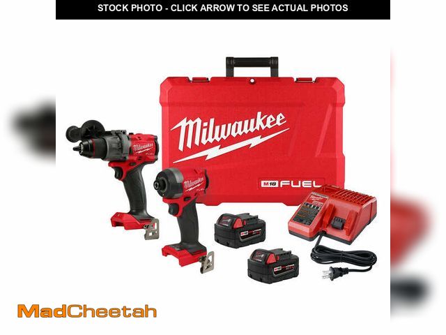 Lot 74-12674144 - Milwaukee M18 FUEL 18V Lithium-Ion Brushless Cordless Hammer Drill and Impact Driver Combo Kit (2-To...