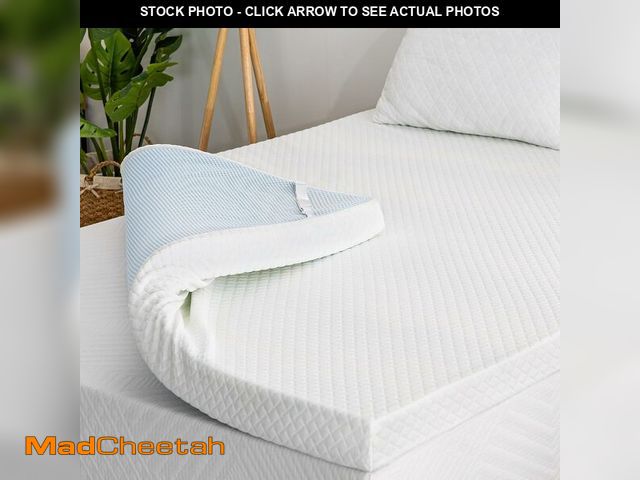Lot 74-14348469 - 3 Inch Gel Memory Foam Mattress Topper Twin Size, Cooling Bed Topper for Pressure Relief with Remova...