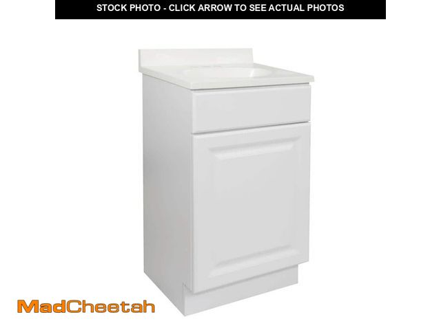Lot 74-14393362 - (VANITY SINK TOP ONLY) Design House Wyndham 18 in. W x 16 in. D Bath Vanity in White with Ivory Swir...