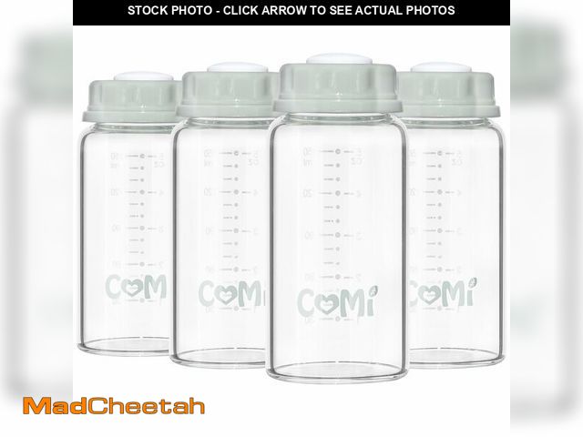 Lot 74-12699558 - COMI Natural Glass Baby Bottle,Standard Neck Breastmilk Storage Bottle for Fridge,Breast Milk Contai...
