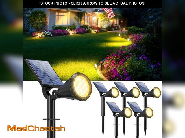 Lot 74-12128413 - WELALO Solar Spot Lights Outdoor Waterproof for Flag, [3 Pack/4 Modes] Landscape Spotlights 180ÃÂ° ...