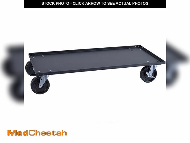 Lot 74-14080784 - SANDUSKY Furniture Dolly: 300 lb, Black, 7 in H x 47 in W x 25 in D, (2) Rigid/(2) Swivel with Brake...
