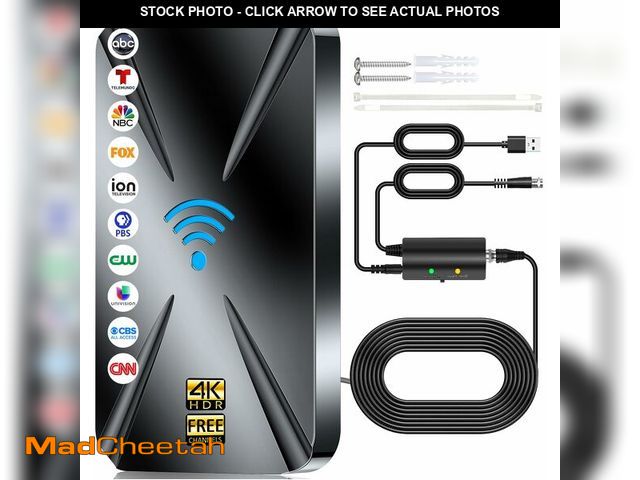 Lot 74-12708304 - 2025 Upgraded TV Antenna Indoor, 2800+ Miles Range Digital Antenna for Smart TV Indoor, HDTV Antenna...