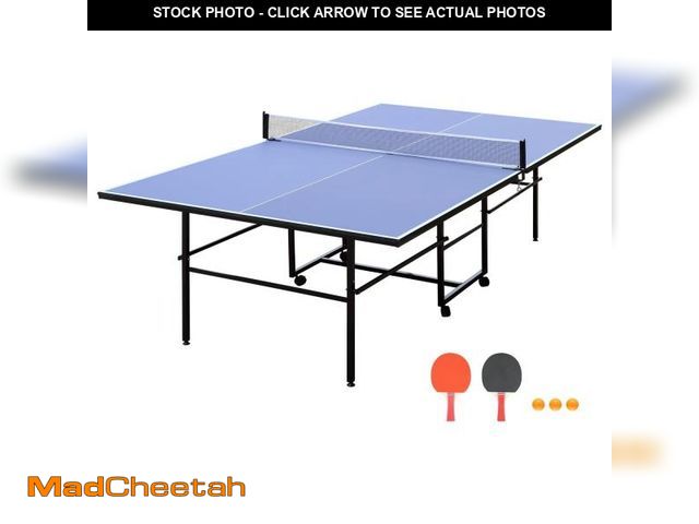 Lot 74-12159179 - Tennis Tables, Professional Outdoor Table Tennis TablesÃ¢â¬â9ft Full Size Folding Rolling Ping Po...