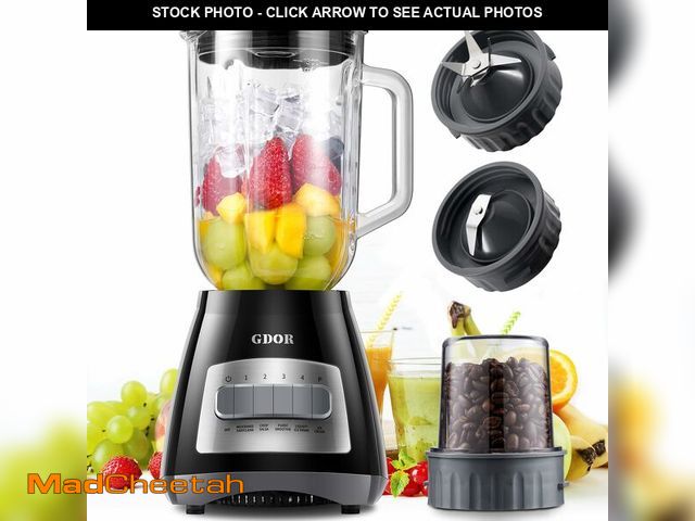 Lot 74-13715074 - GDOR Blender, 52 Oz Glass Jar, Multi-Function Kitchen Blender &amp; Grinder Combo, 9 Functions with ...