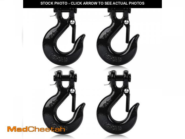 Lot 74-12217724 - Lechansen G80 Clevis Slip Hook, 5/16" Chain Hooks with Safety Latch, Heavy-Duty Winch Hook, Grade 80...