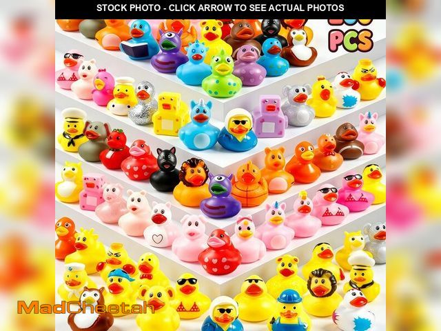 Lot 74-14263483 - 200 Pcs Rubber Ducks, Random Assortment Ducks Bulk for Jeeps Ducking, 2" Mini Rubber Duckies for Bab...