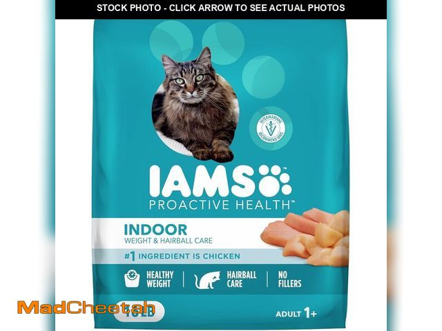 Lot 74-14349489 - IAMS Proactive Health Dry Cat Food, Indoor Weight and Hairball Care Cat Food Dry Recipe, with Real C...