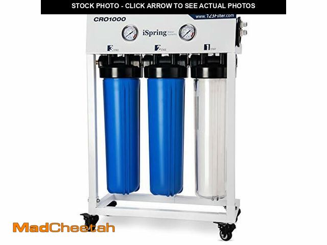 Lot 74-12901993 - iSpring CRO1000 4-Stage Tankless Commercial Reverse Osmosis Water Filtration System, for House, Rest...