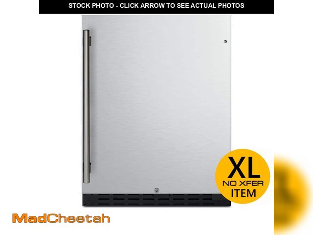 Lot 74-13821673 - Summit Appliance 24 in. W 4.2 cu. ft. Mini Refrigerator in Stainless Steel, ADA Compliant - UNUSED