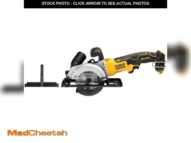 Lot 74-14467788 - *DIRTY/SCRATCHED* DEWALT ATOMIC 20V MAX Cordless Brushless 4-1/2 in. Circular Saw (Tool Only) DCS571...