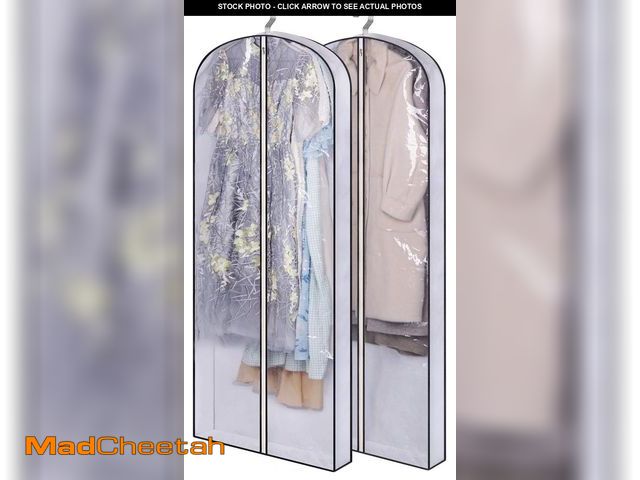 Lot 74-11556691 - SLEEPING LAMB 60" Gusseted Garment Bags for Closet Storage Clear Dress Bag Hanging Clothes Storage f...