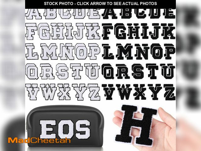 Lot 74-14143168 - 104 Pcs Chenille Letters Patches Iron on Large 3.2 H x 2.4 W College Letters Patches Embroidered Tri...