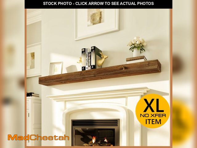 Lot 74-12693362 - Avana Fireplace Mantel - Wall-Mounted Mantles for Over Fireplace - Farmhouse Fireplace Mantle Shelve...