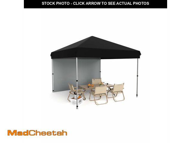 Lot 74-12694804 - Garveelife 10x10 Pop Up Canopy Tent Outdoor Canopy with 1 Removable Sidewall Heavy Duty Commercial I...