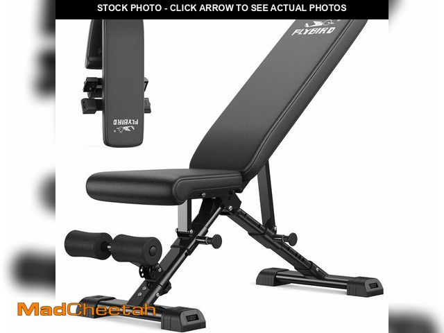 Lot 74-12954231 - FLYBIRD Adjustable Weight Bench, ASTM-Certified 800LBS Workout Bench Foldable for Home Gym, 90 degre...