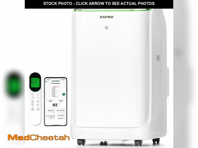 Lot 74-14291312 - (MISSING REMOTE) ZAFRO Smart Inverter Portable Air Conditioners, 14000 BTU (10000 BTU SACC) Dual Hos...