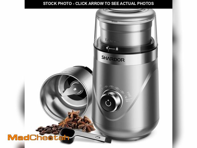 Lot 74-13574413 - SHARDOR Electric Super Silent Blade Coffee Grinder, Timed Grind Control Rotary Knob, Adjustable Coar...
