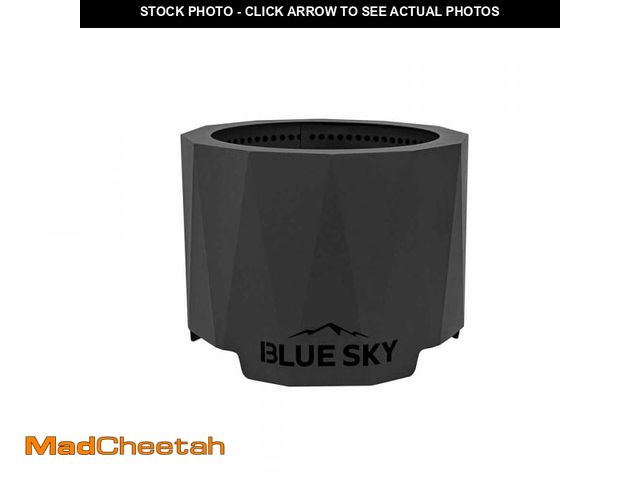 Lot 74-12517652 - BLUE SKY OUTDOOR LIVING The Peak 22 in. x 16 in. Round Steel Smokeless Wood Patio Fire Pit - UNUSED