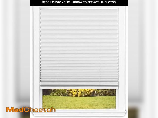 Lot 74-12488852 - Redi Shade No Tools Easy Lift Trim-at-Home Cordless Pleated Light Filtering Fabric Shade White, 60" ...