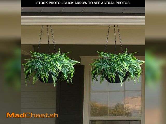 Lot 74-13772304 - alyptus Hanging Plants Fake UV Resistant - 2-Pack Faux Greenery for Indoor/Outdoor Use - Artificial ...