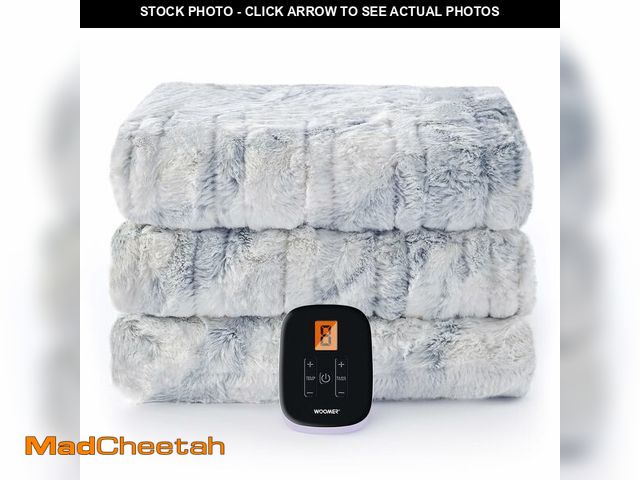 Lot 74-12718995 - WOOMER Heated Blanket Twin Size 62" x 84", Electric Blanket with 0.5-12 Hours Timer &amp; 10 Heating...