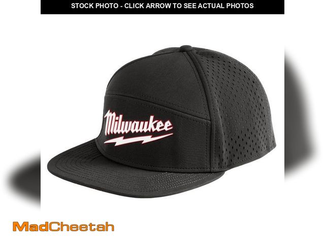 Lot 74-14606754 - Milwaukee Flat Brim Snapback-Black M771B - UNUSED