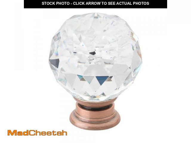 Lot 74-12462960 - GlideRite 1-5/8 in. Crystal Large K9 with Oil Rubbed Bronze Base Cabinet Knob (10-Pack) - UNUSED