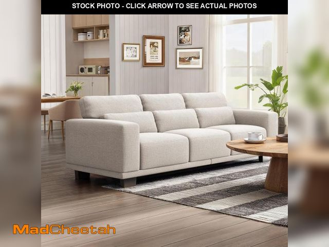 Lot 74-12389599 - Marsail 89" Sofa, 3 Seater Couch for Living Room, Modern Sofa with Deep Seats Supportive Cushion and...