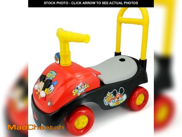 Lot 74-12096280 - Kiddieland: Foldable Handle Ride-On - Mickey - Disney Foot to Floor Vehicle, Interactive Dashboard &...