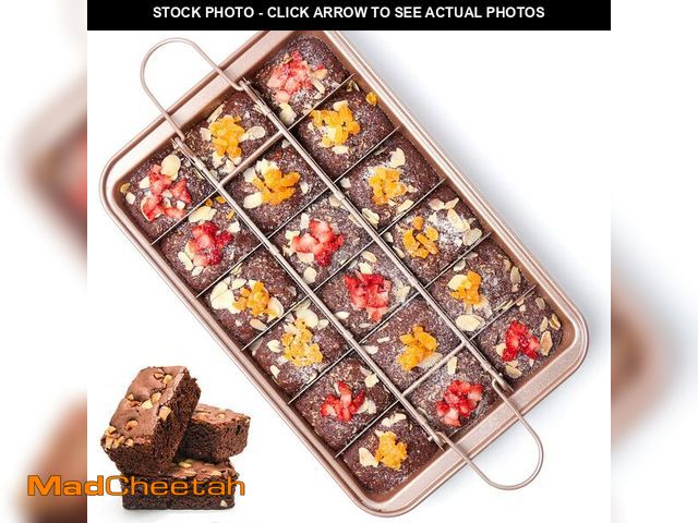 Lot 74-14053181 - SUJUDE Brownie Pan with Dividers Nonstick Brownie Pans and Cutters, Make 18 Pre-cut Brownies at Once...