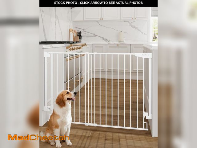 Lot 74-12274323 - (MISSING HARDWARE) Cumbor 34" Extra Tall No Bottom Bar Baby Gate for Stairs, Auto Close Dog Gate Ind...
