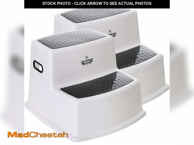 Lot 74-13835586 - (MISSING ONE) California Home Goods Dual Height Step Stool for Toddlers &amp; Kids, Potty Training S...