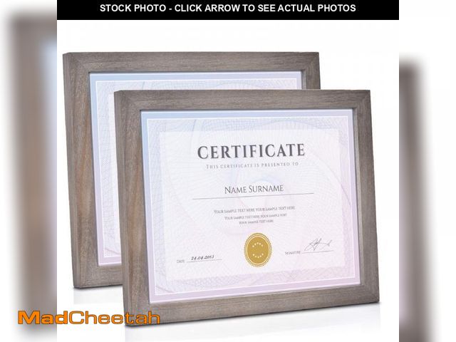 Lot 74-12215355 - Emfogo Picture Frames 8.5 x 11 Certificate Frames Diploma Frame with Stand Rustic Wood Document Fram...