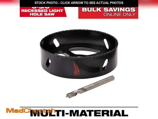 Lot 74-14410947 - Milwaukee 6-3/8 in. Carbide Recessed Light Hole Saw With Pilot Bit - USED