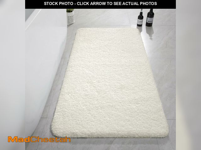 Lot 74-13540209 - AROGAN Cream White Luxury Long Bathroom Runner Rug 24Ãâ48 Inch, Soft and Absorbent Non Slip Bath ...