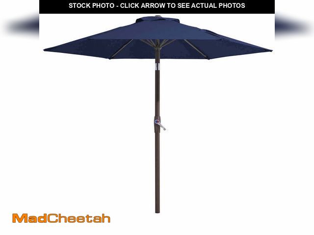 Lot 74-14311152 - Napwant 7.5ft Patio Umbrella, 6 Sturdy Ribs Outdoor Table Umbrella with Push-Button Tilt &amp; Crank...