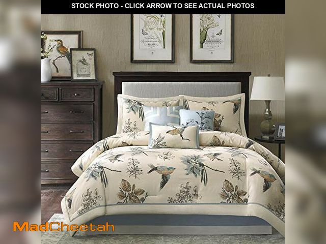 Lot 74-12695737 - Madison Park Quincy Cozy Comforter Nature Scenery Design - All Season Bedding, Matching Bed Skirt, D...