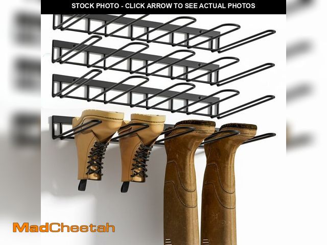 Lot 74-13550734 - zacurter Boot Rack, Wader Hangers for wall, 8 Pair Boots Organizer Racks for Tall Boots and Cowboy s...
