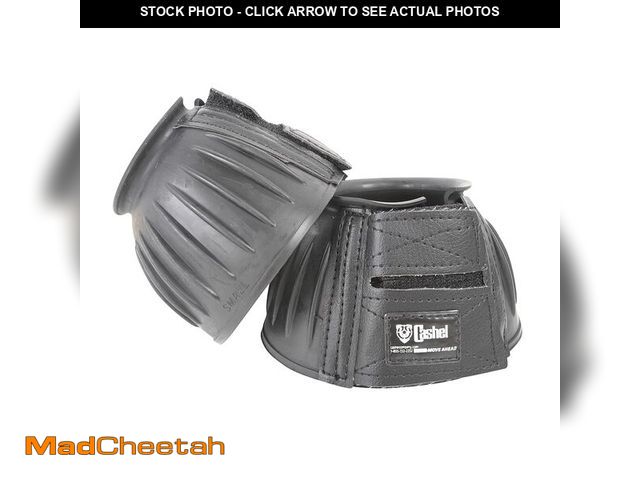 Lot 74-14332291 - CASHEL Rubber Bell Horse Boots, Black, X-Large - UNUSED
